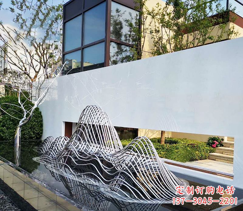 泰安不锈钢镂空假山雕塑1