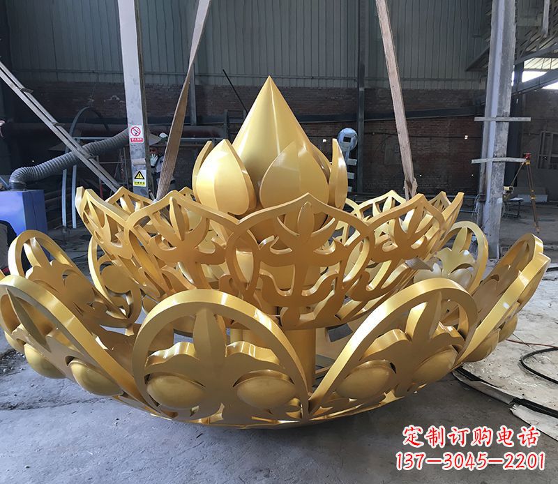 泰安不锈钢莲花雕塑精美绝伦