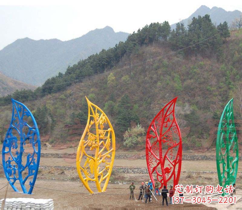 泰安不锈钢镂空树叶景观雕塑精美绝伦