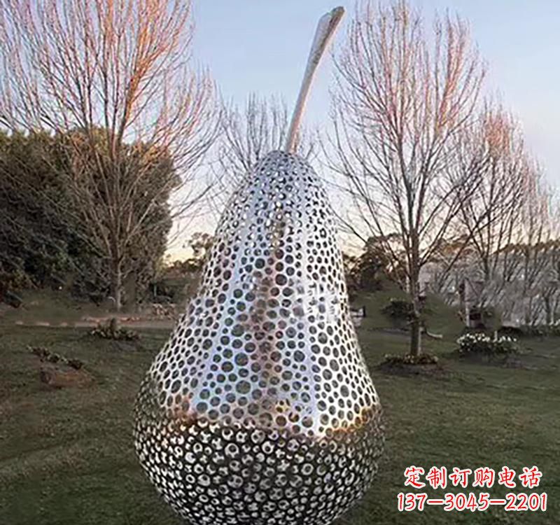 泰安不锈钢镂空水果雕塑精美绝伦