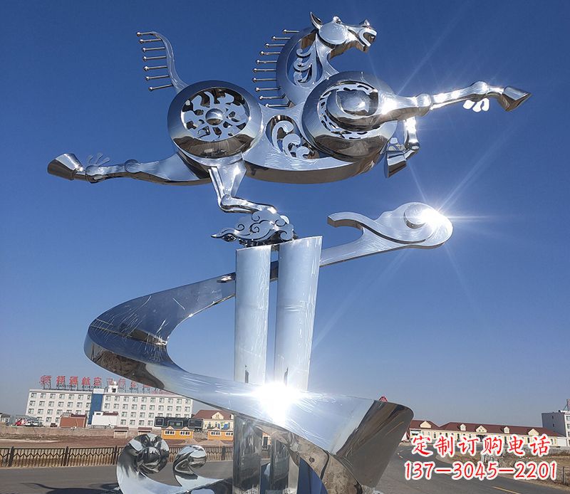 泰安不锈钢马踏飞燕雕塑——精美的艺术品
