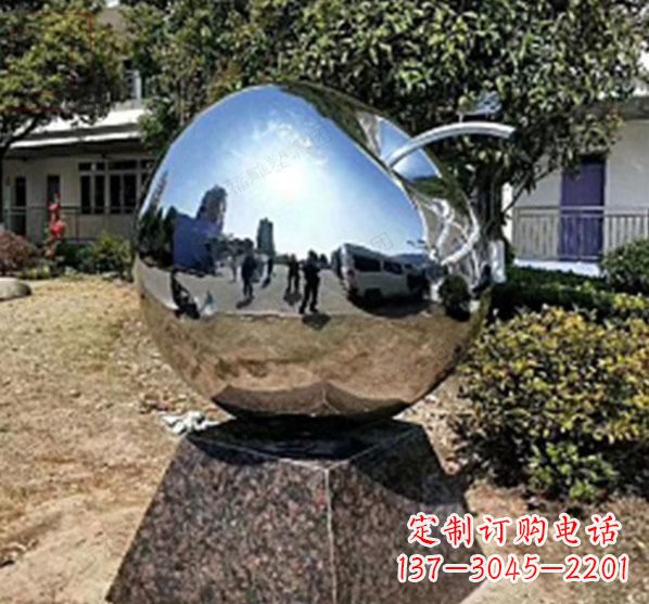 泰安不锈钢蚂蚁滚苹果雕塑艺术与科技的完美结合