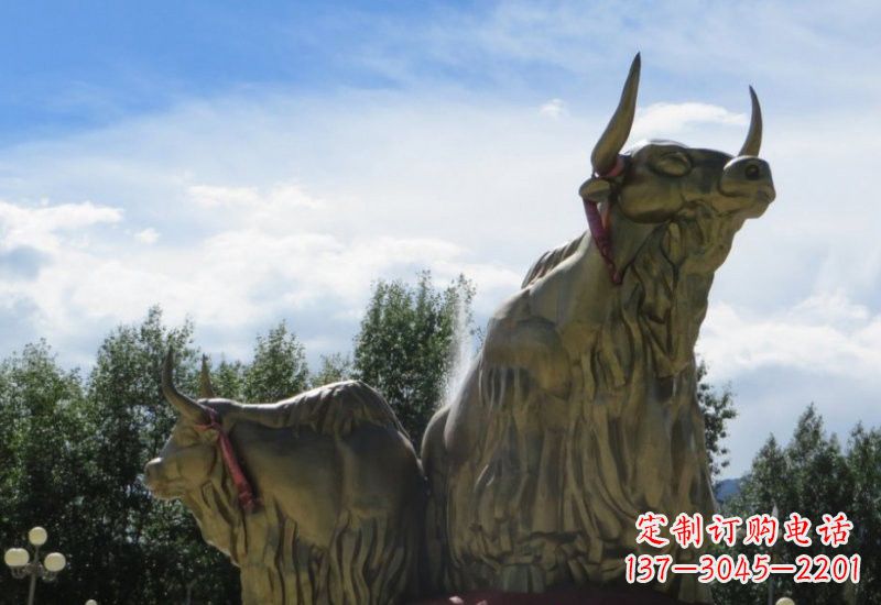 泰安不锈钢牦牛雕塑