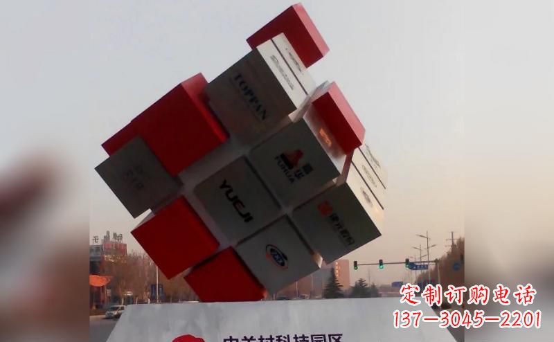 泰安不锈钢魔方雕塑艺术精灵的精彩表现