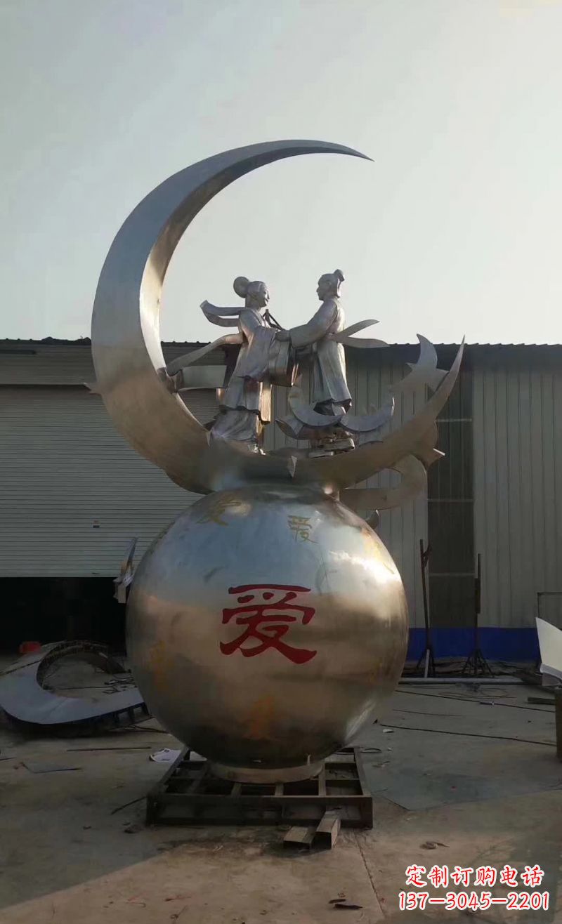 泰安不锈钢牛郎织女雕塑