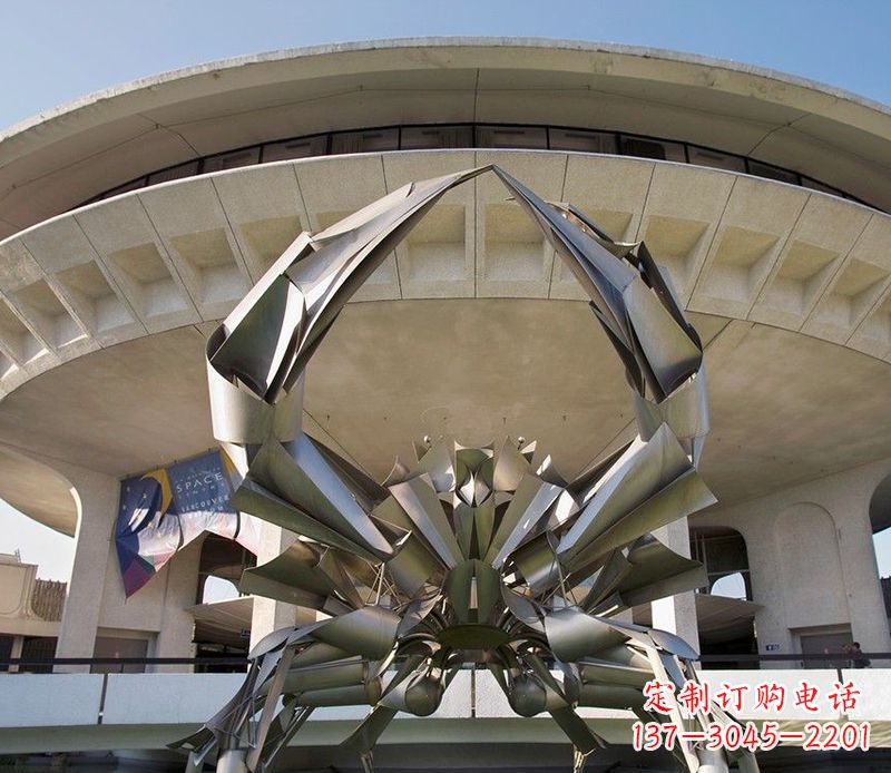 泰安不锈钢螃蟹雕塑美观耐候的户外装饰