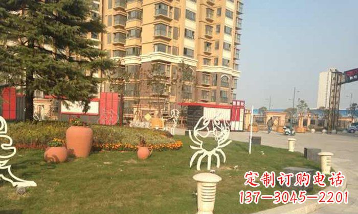 泰安不锈钢螃蟹雕塑精致美观的艺术之作