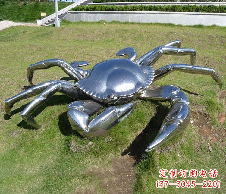泰安不锈钢螃蟹雕塑——给景观增添灵动之美