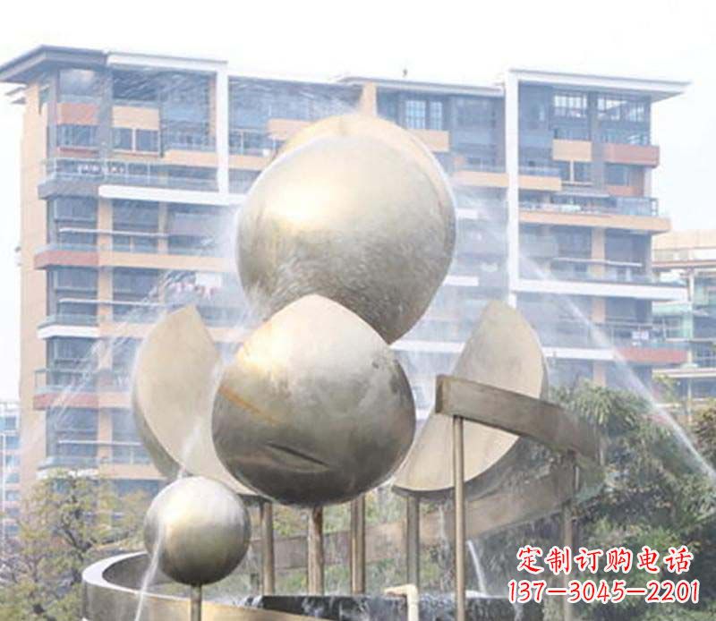 泰安不锈钢喷泉雕塑1