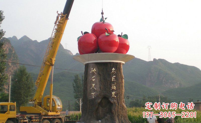 泰安不锈钢苹果雕塑艺术与科技的结合