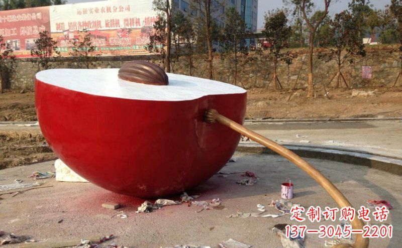 泰安不锈钢苹果雕塑艺术与实用的结合
