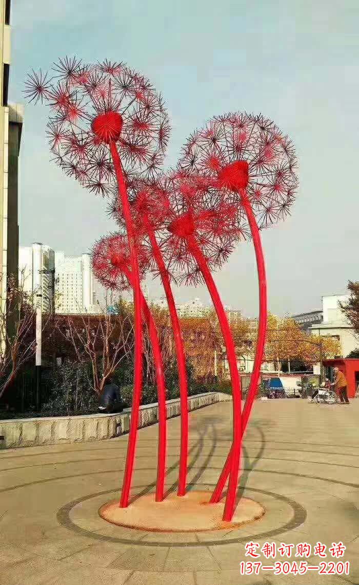 泰安不锈钢蒲公英美丽的雕塑之作