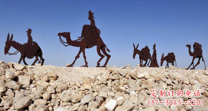 泰安不锈钢骆驼雕塑传承古代传统
