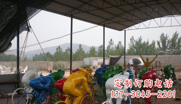 泰安不锈钢骑自行车雕塑象征运动的艺术