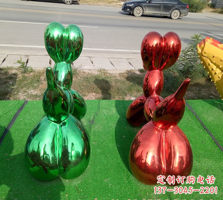 泰安不锈钢气球狗雕塑