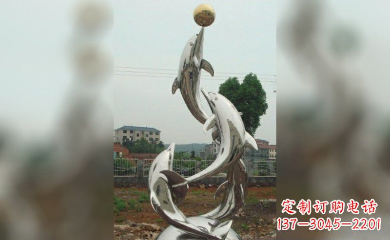 泰安不锈钢海豚雕塑的美丽