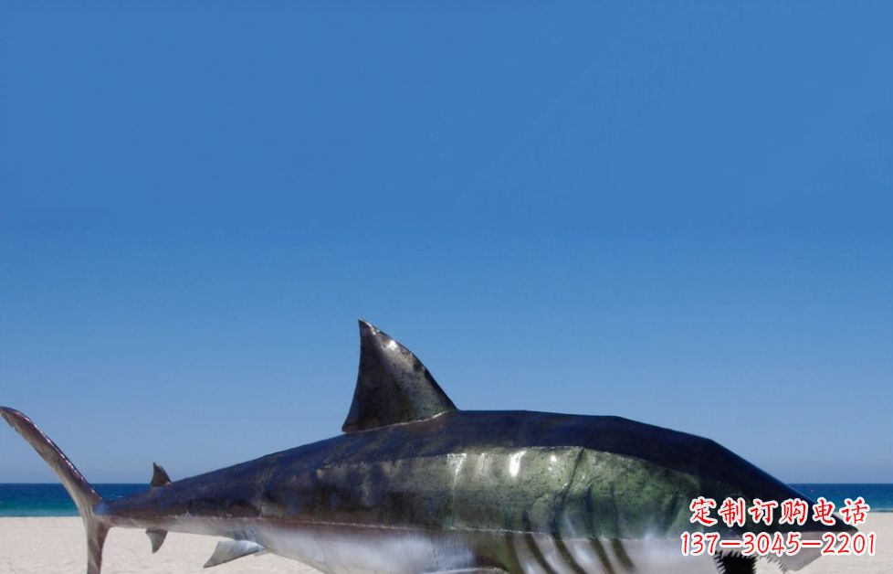 泰安海洋生物之美——不锈钢鲨鱼雕塑