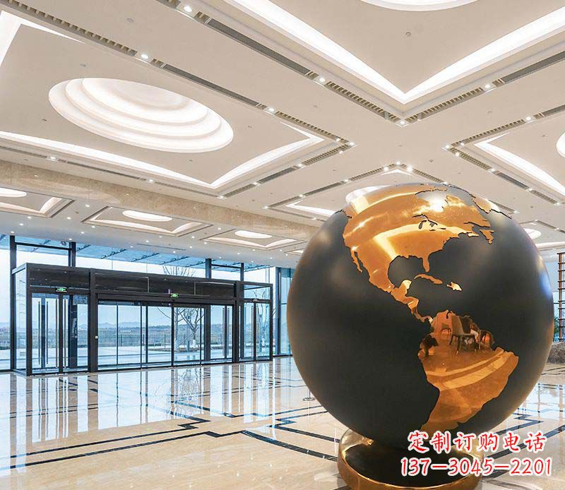 泰安不锈钢地球仪雕塑精美绝伦