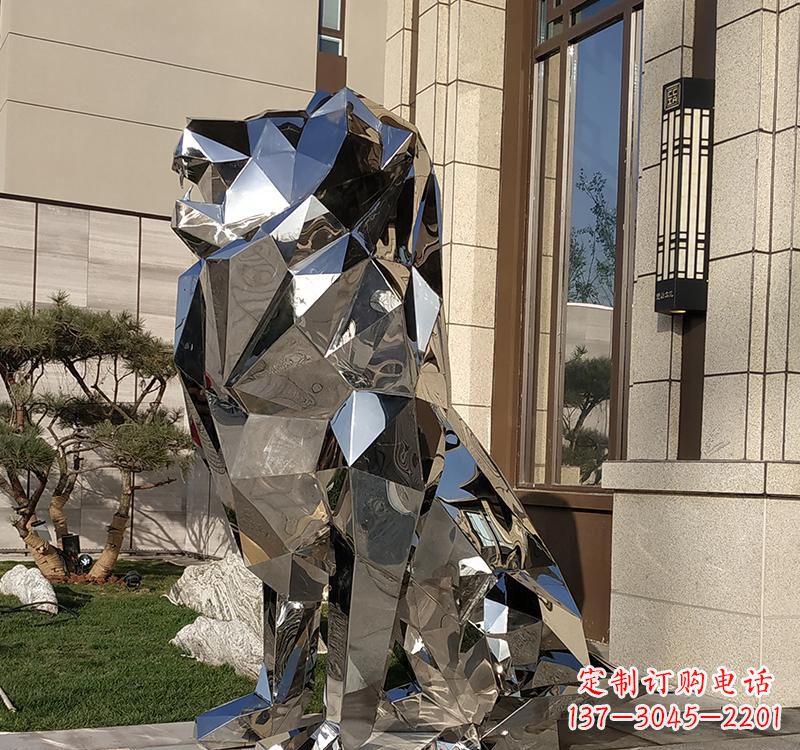 泰安不锈钢狮子雕塑精美而又富有艺术感