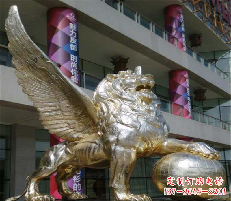 泰安不锈钢狮子雕塑象征力量与美