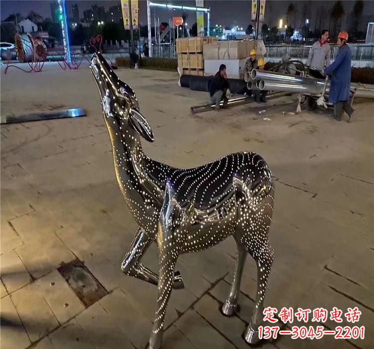 泰安时尚优雅的不锈钢小鹿雕塑