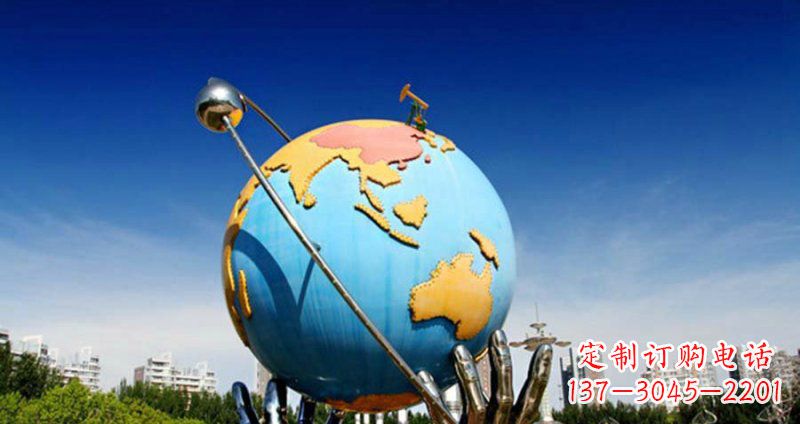 泰安不锈钢地球雕塑一个充满环保意义的艺术品