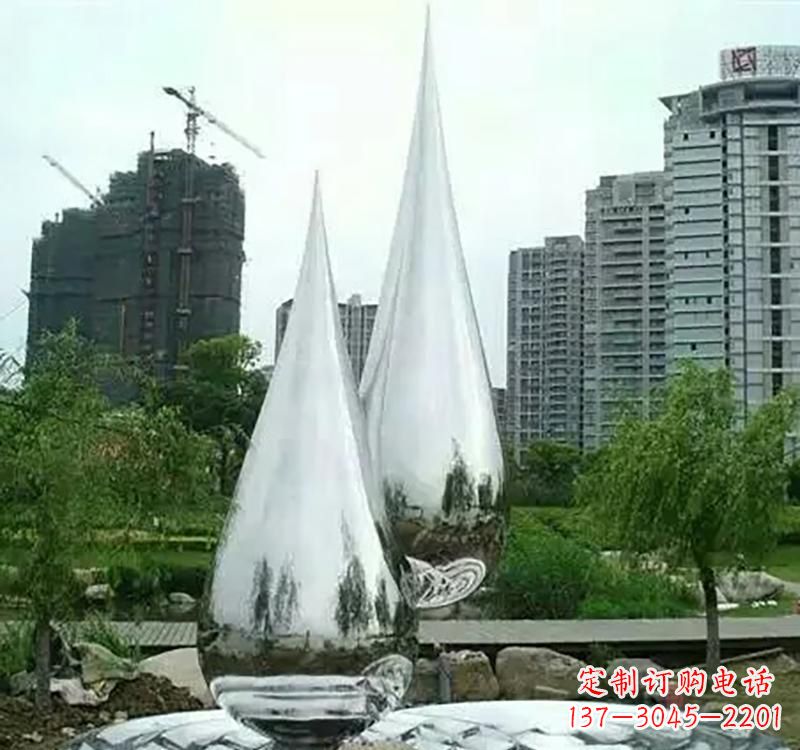 泰安不锈钢水滴拱门雕塑