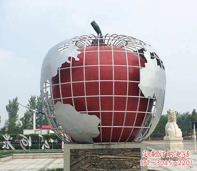 泰安不锈钢水果雕塑艺术品精美绝伦