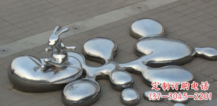 泰安不锈钢兔子雕塑景观的美丽添彩