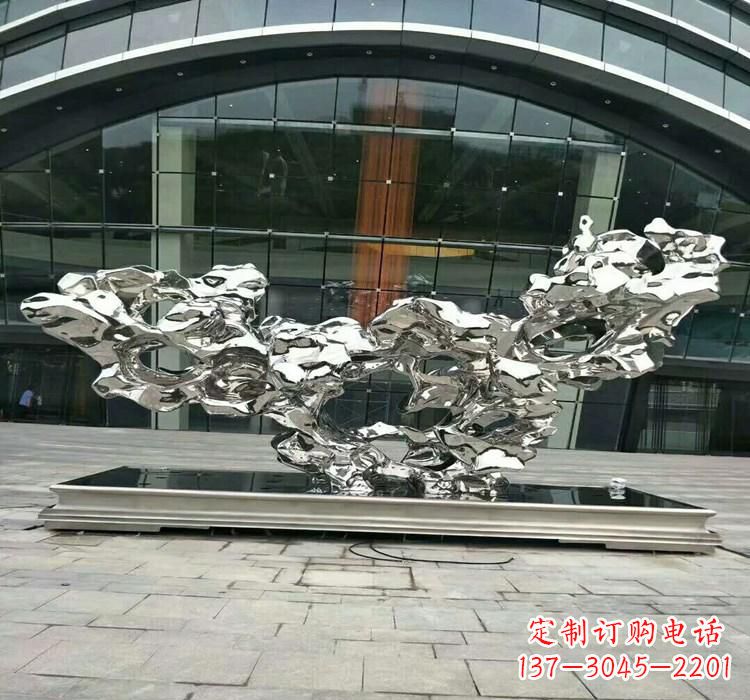泰安不锈钢太湖石抽象雕塑