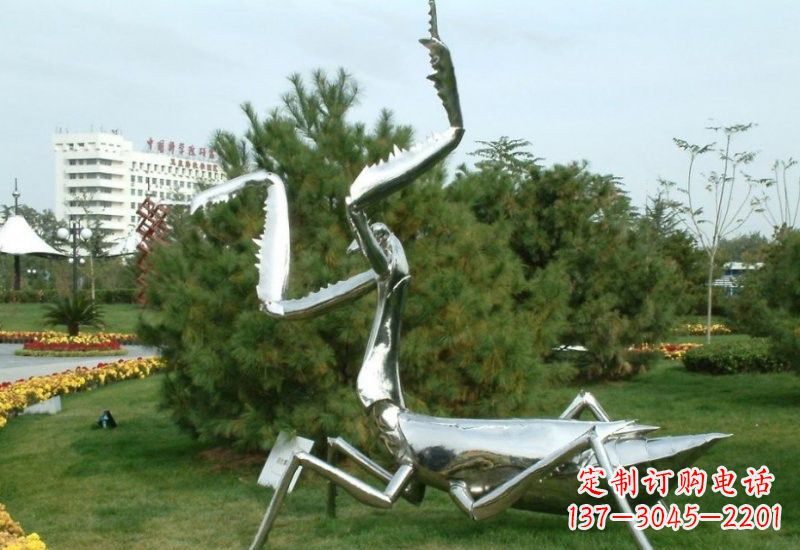 泰安不锈钢螳螂雕塑艺术的精美结晶