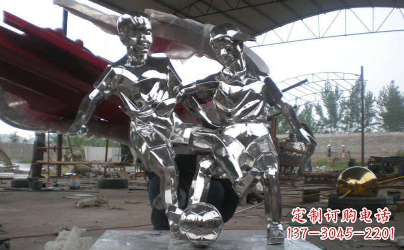 泰安不锈钢足球雕塑