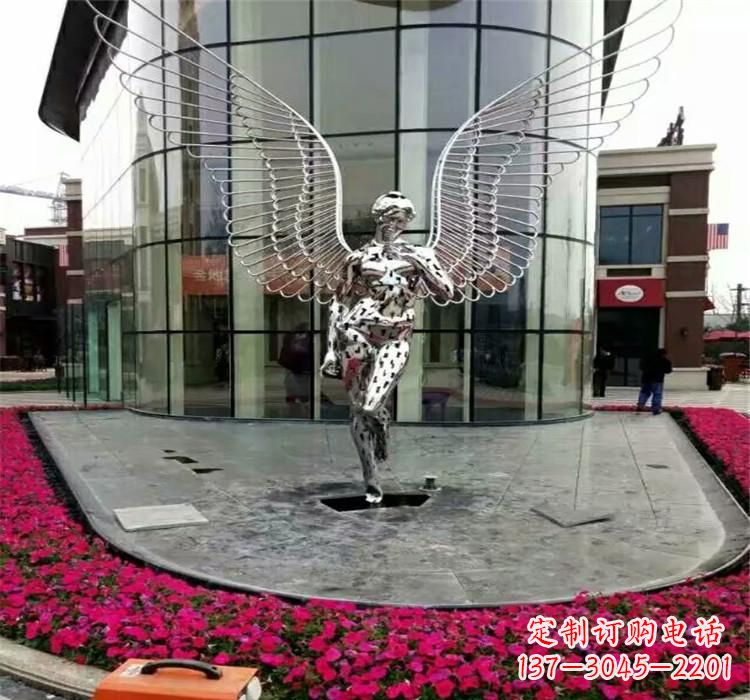 泰安不锈钢天使雕塑传递着爱的美丽