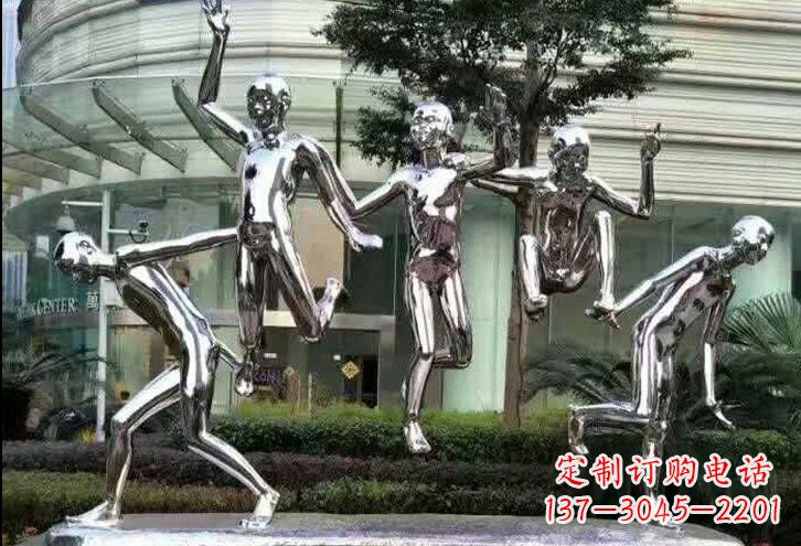 泰安勇敢跳跃的儿童雕塑