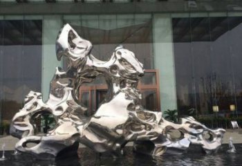 泰安精美太湖石雕塑，不锈钢企业的杰作