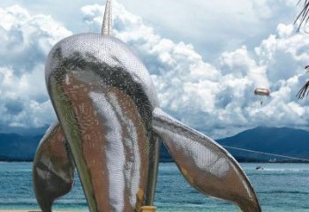 泰安不锈钢鲸鱼雕塑精美绝伦