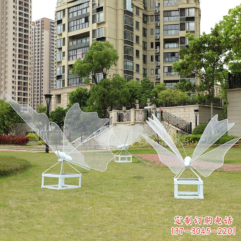泰安不锈钢铁艺网格蝴蝶雕塑
