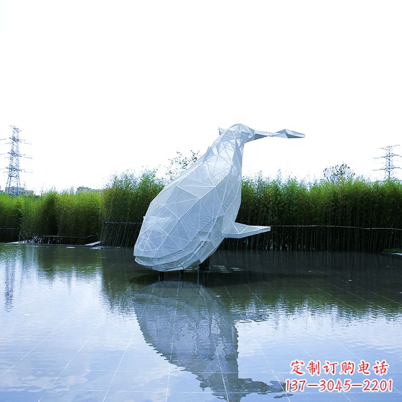 泰安精美的不锈钢鲸鱼雕塑