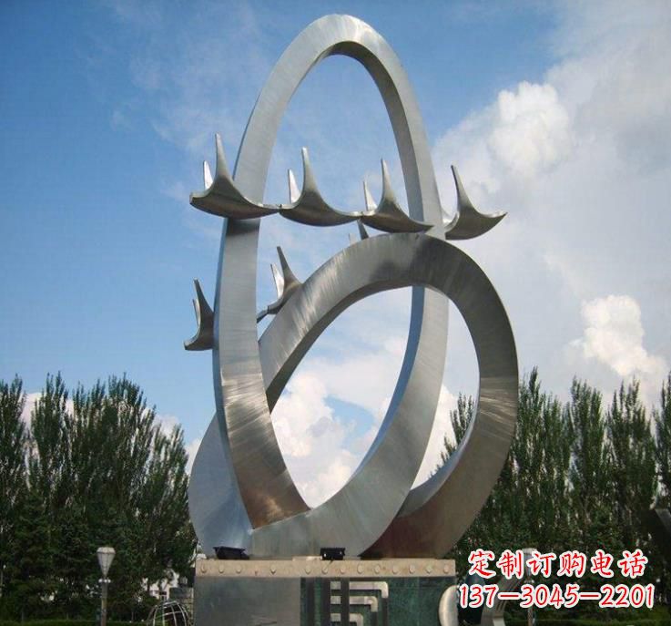 泰安大雁飞翔——不锈钢现代大雁雕塑
