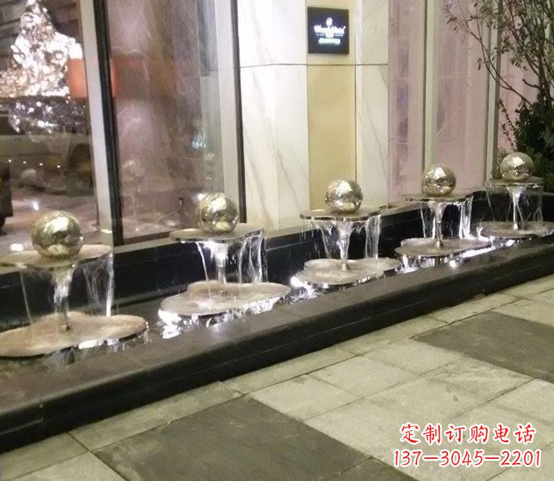 泰安不锈钢小喷泉雕塑——美化环境的艺术