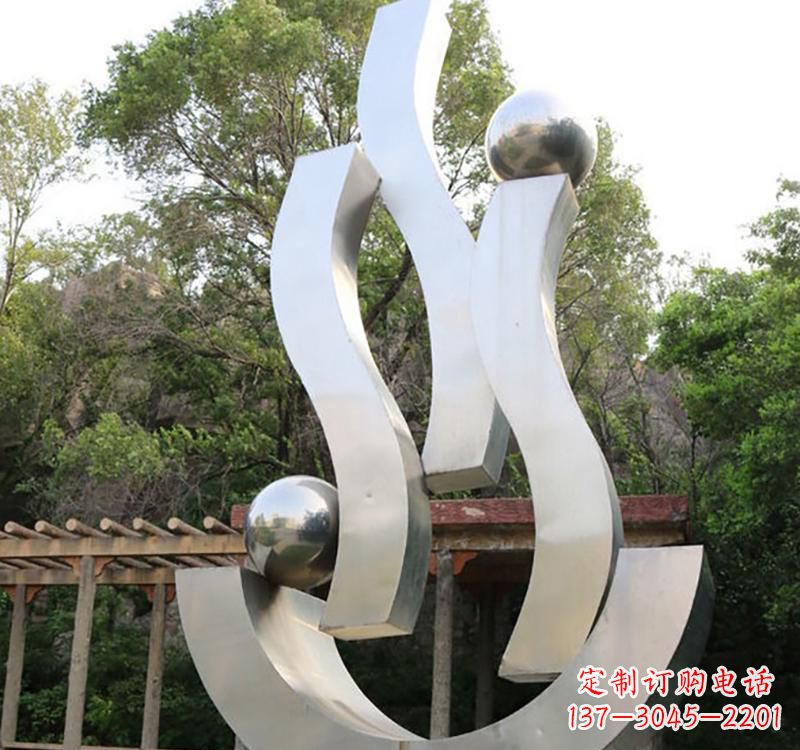 泰安不锈钢小区“飘带雕塑”一种充满艺术气息的雕塑