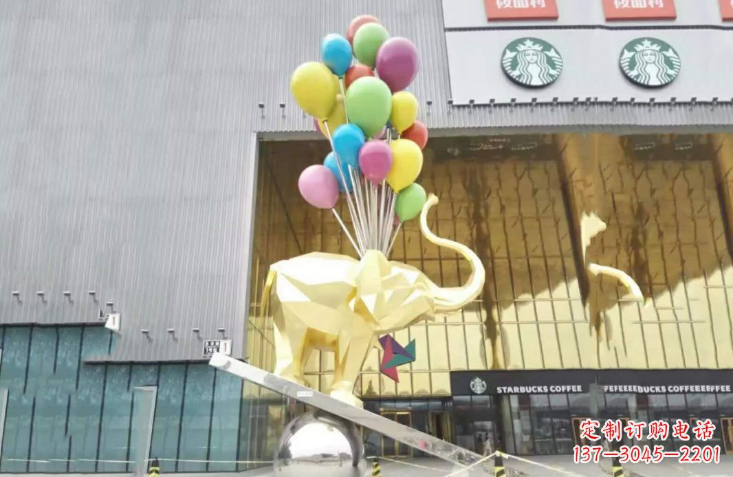 泰安小象踩球不锈钢雕塑的魅力