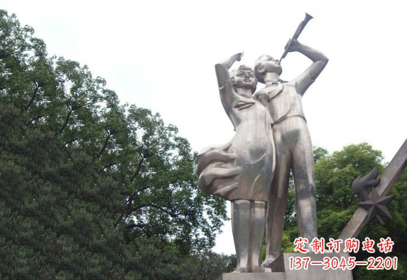 泰安不锈钢小学生雕塑缔造美丽校园新风貌