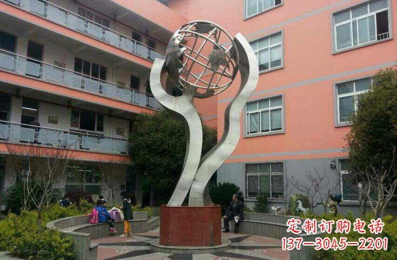 泰安不锈钢地球雕塑传承世界文化