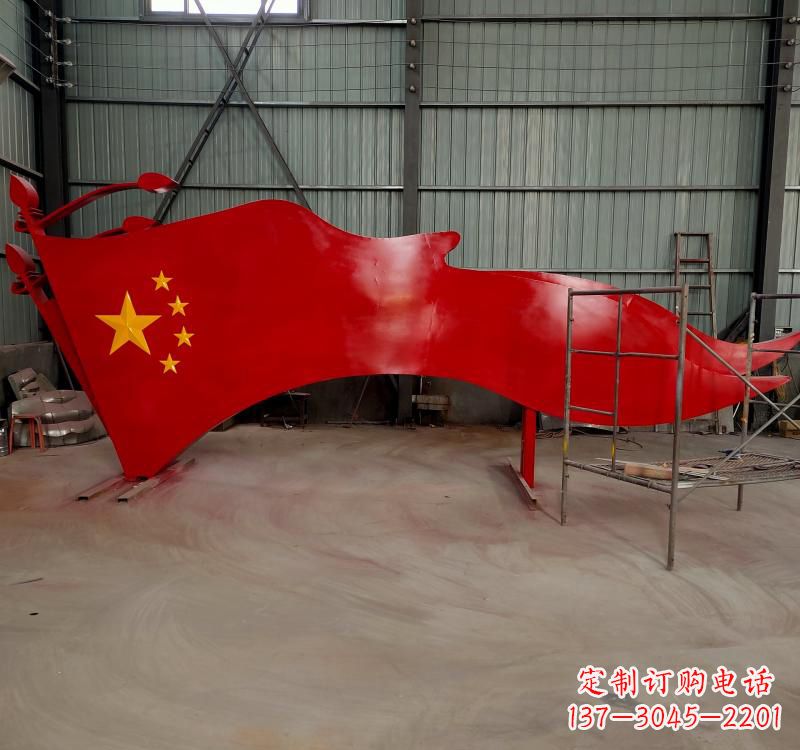 泰安不锈钢校园党旗雕塑传承红色基因