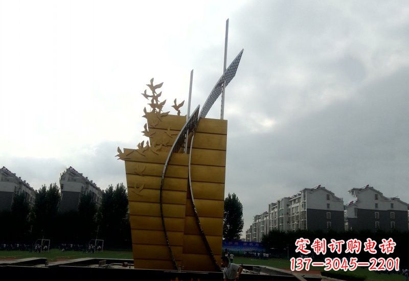 泰安不锈钢校园帆船雕塑引领新时代