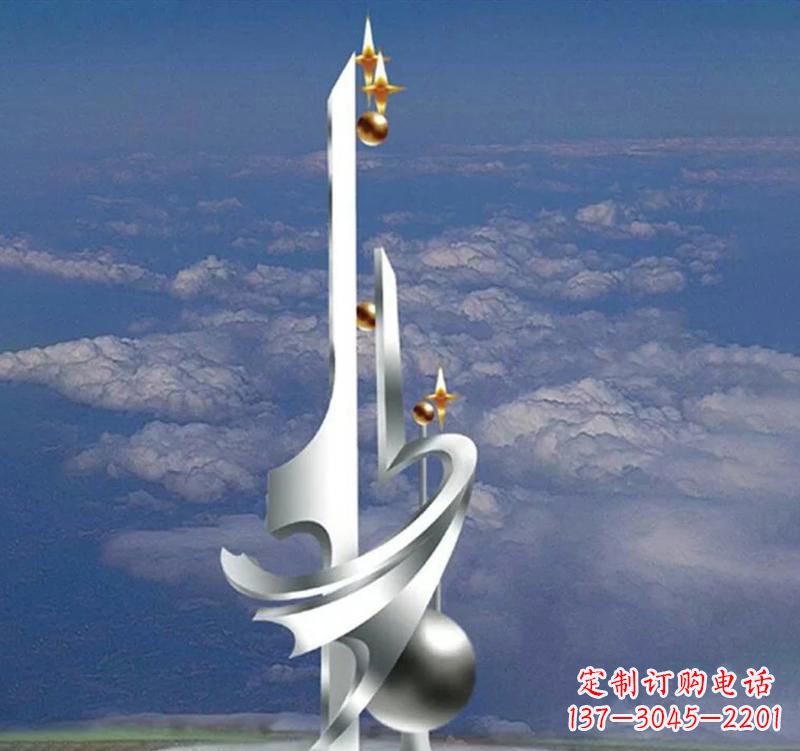 泰安不锈钢校园书本雕塑传承知识文化