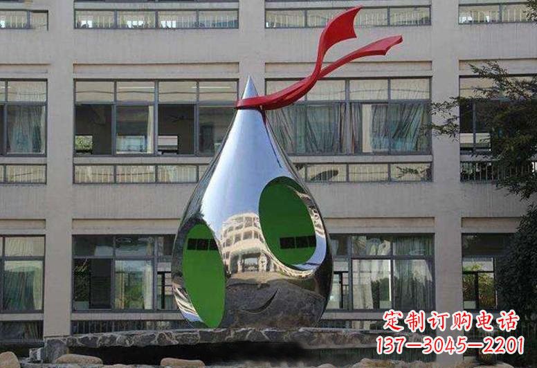 泰安不锈钢校园水滴雕塑
