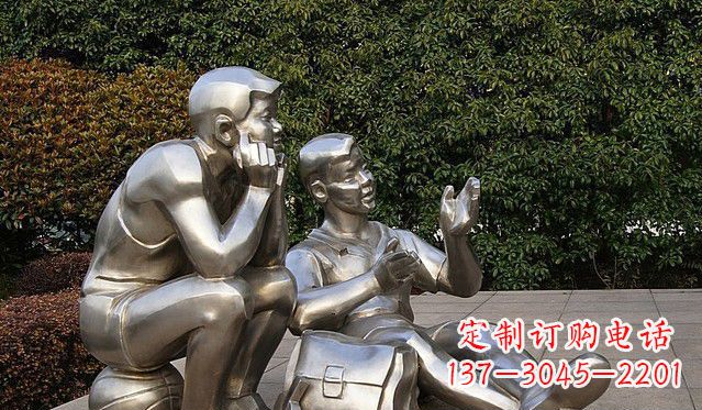 泰安不锈钢学生人物雕塑