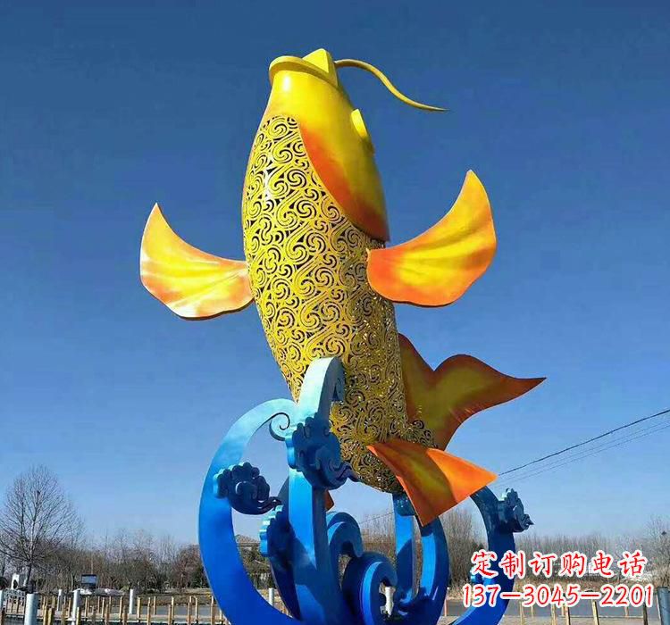 泰安不锈钢艺术鲤鱼雕塑艺术之美与生活之灵